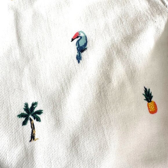 💛 Janie and Jack 💛 Kids Tropical Print Twill Shorts Toucan Pineapple 18-24 Mo - Picture 5 of 5